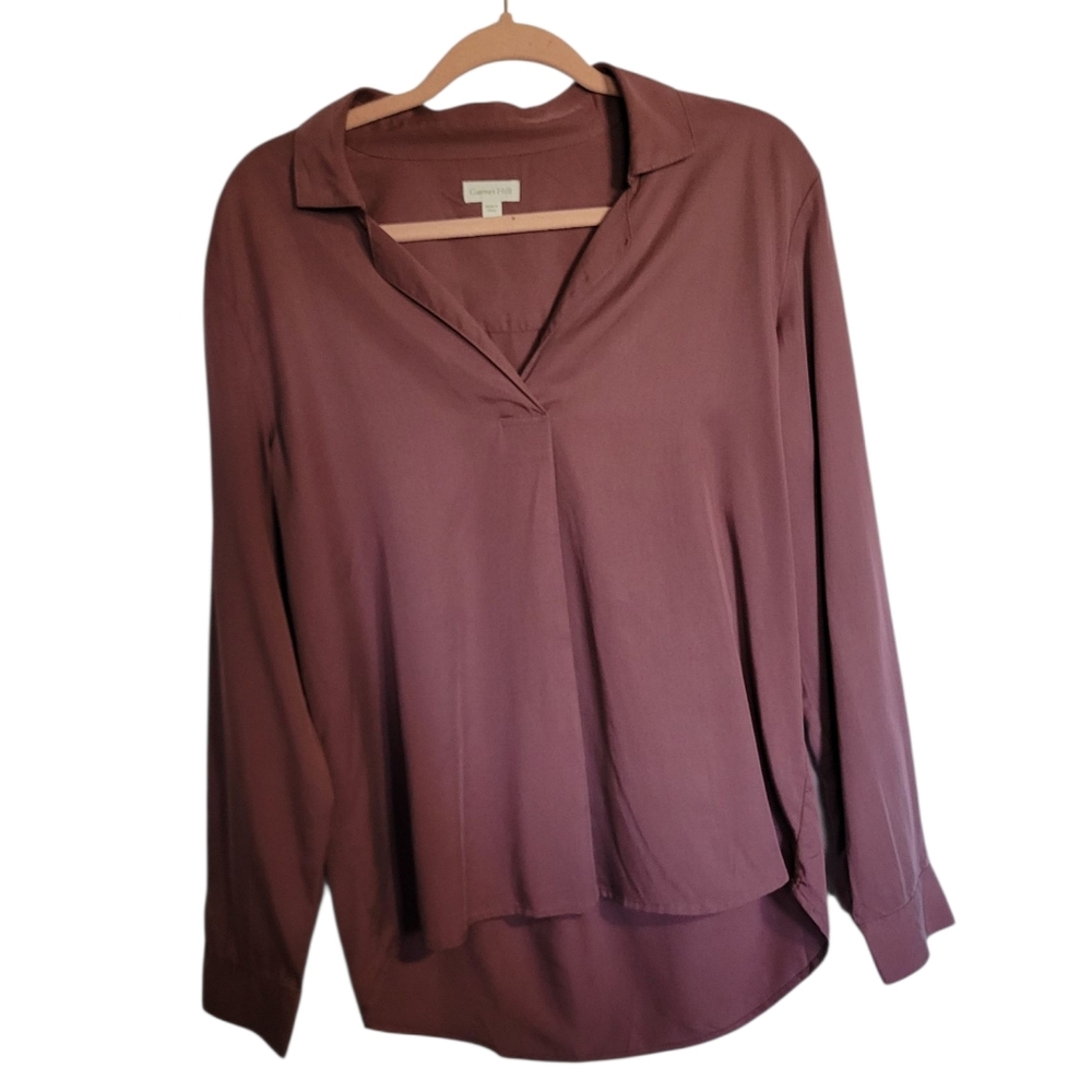 Garnet Hill Dark Mauve Blouse